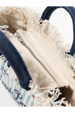 Borsa a mano Vanity in canvas di cotone celeste SAINT BARTH KIDS | VAMI00103449L